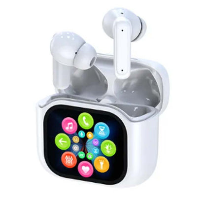💥Compact Touch-Control Clear-Sound Earbuds-LED Full📍Color Display📍Active Noise Cancellation (ANC)📍Touch Controls📍Bluetooth 5.4