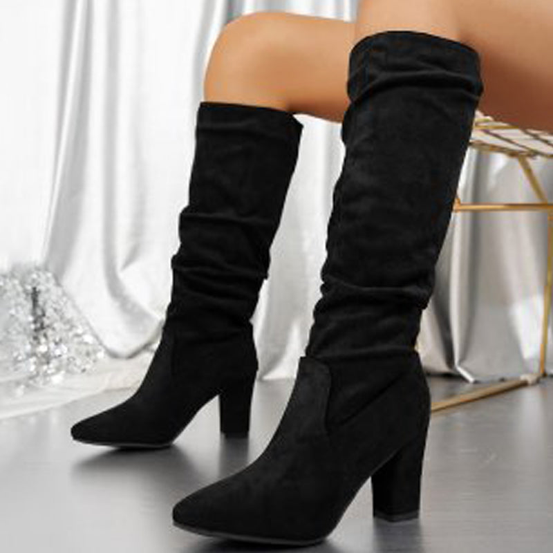 💥BIG SALE 🛒Women’s Stylish Solid Color High Heel Boots