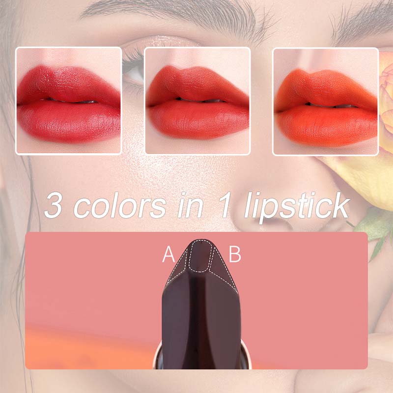 3 Color Moisturizing Waterproof Long Lasting Lipstick📢📢Flash Sale: Ending in 3 Hours!⏰⏰