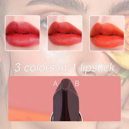 3 Color Moisturizing Waterproof Long Lasting Lipstick📢📢Flash Sale: Ending in 3 Hours!⏰⏰