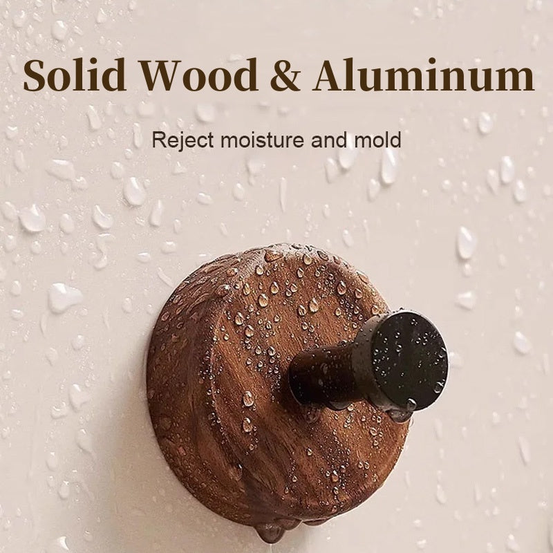 📢📢40% OFF !! ⏰Waterproof Wooden Coat Hook - No Drilling