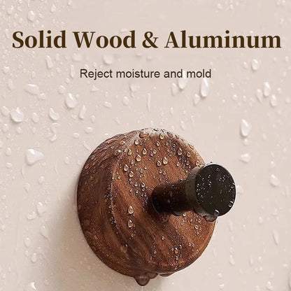 📢📢40% OFF !! ⏰Waterproof Wooden Coat Hook - No Drilling