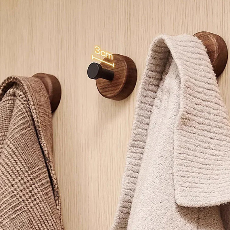 📢📢40% OFF !! ⏰Waterproof Wooden Coat Hook - No Drilling