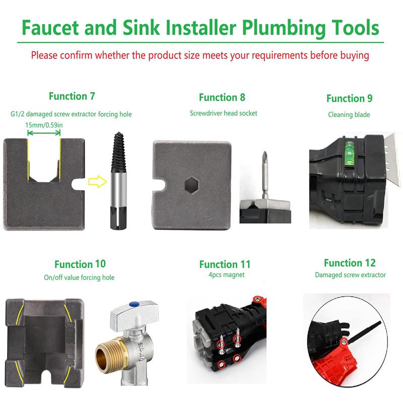 📢📢40% OFF !! ⏰18 in 1 Faucet And Sink Installer Tool
