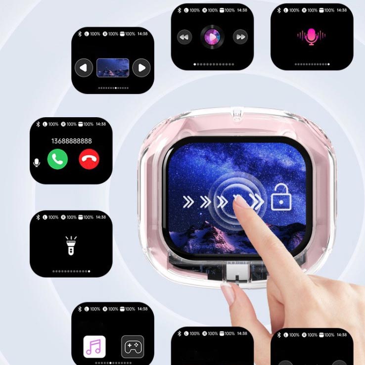 ⏰Last Day Hot Sale!!⌛Full-color Touch-screen Wireless Noise-cancelling Bluetooth 5.4 Headset