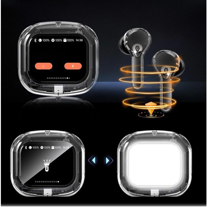⏰Last Day Hot Sale!!⌛Full-color Touch-screen Wireless Noise-cancelling Bluetooth 5.4 Headset