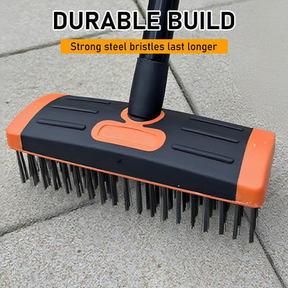📢📢35% OFF !! ⏰3 in 1 Weed Brush Garden Outdoor Patio Weeding Broom for Clearing Paths and Driveways Set Tool - Wire Brush Broom