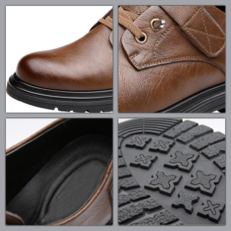 📢📢60%OFF!!!✨Men's Breathable Retro PU Leather Soft Sole Shoes