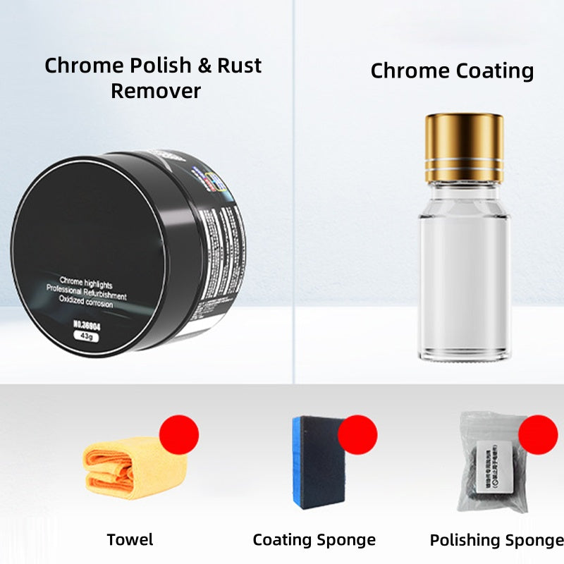 Car Chrome Polish & Rust Remover Kit