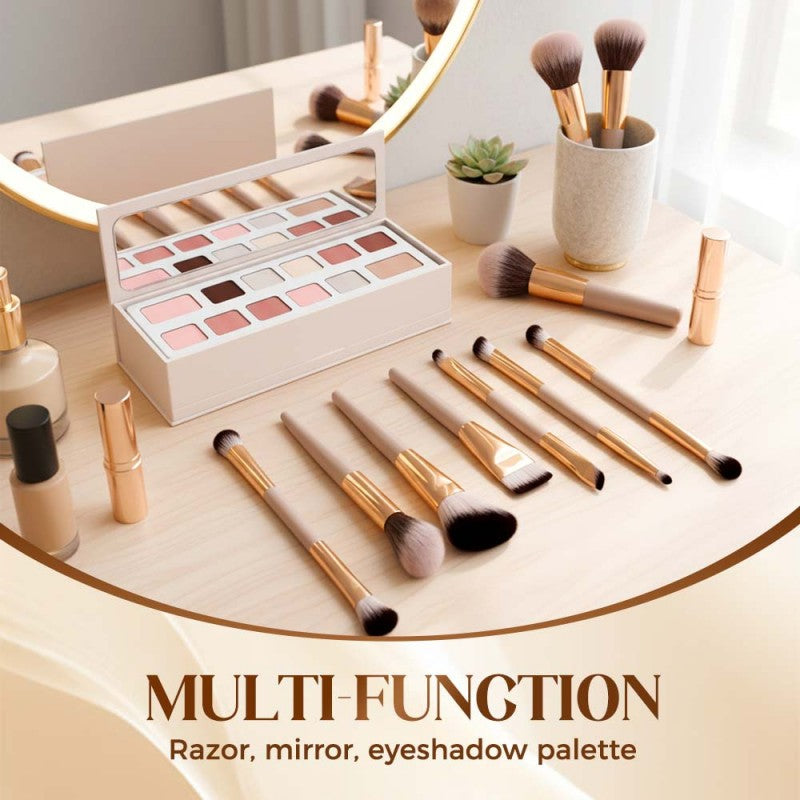 All-in-One Portable Makeup Brush Kit