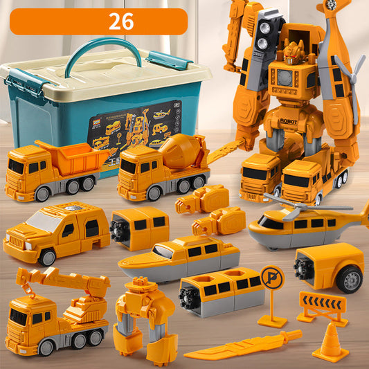 🔥Limited stock available 50% OFF🔥Magnetic Transform Engineering Car Assembled Toys