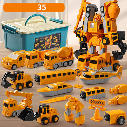 🔥Limited stock available 50% OFF🔥Magnetic Transform Engineering Car Assembled Toys
