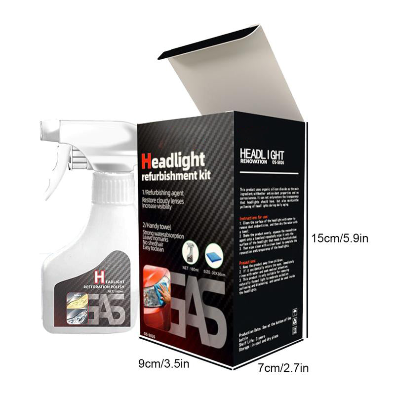 🚗Automotive Headlamp Refurbisher & Crystallization Coating Agent Kit✨