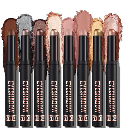 📢📢50% OFF !!!⏰🎁✨8 Colors Glitter Eyeshadow Stick Waterproof & Long-Wearing & Multi-Use