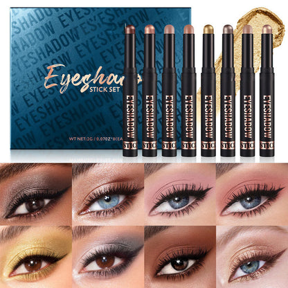 📢📢50% OFF !!!⏰🎁✨8 Colors Glitter Eyeshadow Stick Waterproof & Long-Wearing & Multi-Use