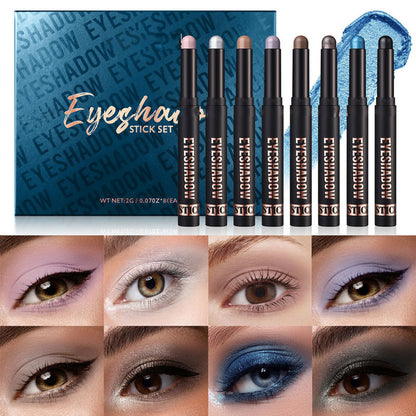 📢📢50% OFF !!!⏰🎁✨8 Colors Glitter Eyeshadow Stick Waterproof & Long-Wearing & Multi-Use