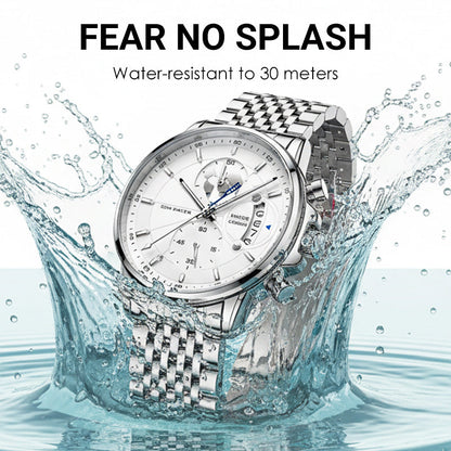 📢📢70 % OFF !!🎅Men's watch with globe motif in maritime style