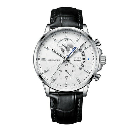 📢📢70 % OFF !!🎅Men's watch with globe motif in maritime style