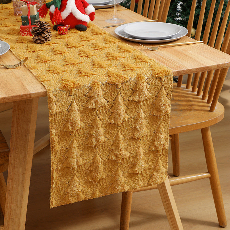 【📍Exquisite Collection📍】Soft Plush Christmas Tree Table Runner