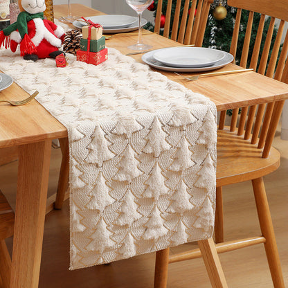 【📍Exquisite Collection📍】Soft Plush Christmas Tree Table Runner