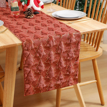 【📍Exquisite Collection📍】Soft Plush Christmas Tree Table Runner