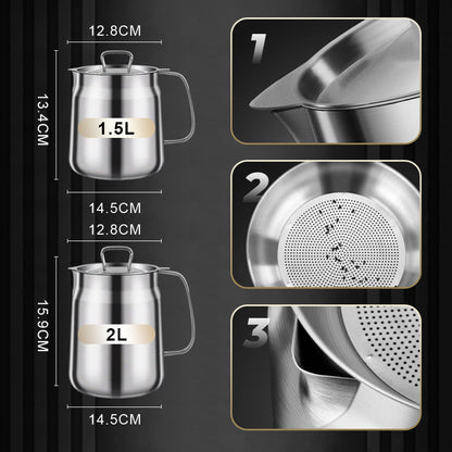 🛢️ 30% OFF! ⚙️ MULTI-FUNCTION OIL FILTER CONTAINER - Large Capacity & Stainless Steel, Easy-Pour Spout for Clean Oil Changes, Durable and Leak-Proof 🔧🚗