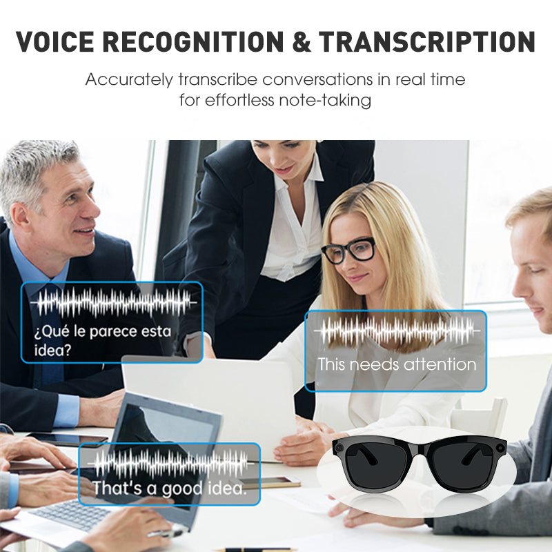 📢📢50% OFF !!!⏰AI smart glasses with ChatGPT, 8 MP camera and HD 1200P 4K video recording, real-time translation in over 160 languages, Bluetooth 5.4, HiFi audio and music control, smart sunglasses with video recording for on the go