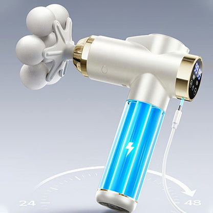 💆‍♂️ 50% OFF NOW! 🔥 Smart Deep Tissue Massage Gun - Multi-Head & Quiet, Perfect for Muscle Recovery and Relaxation ✨