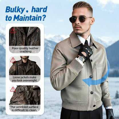 ⏰60% OFF💥💥Men's Classic Faux Leather Jacket