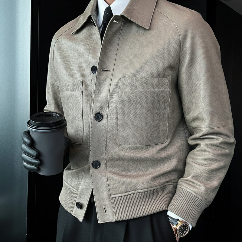 ⏰60% OFF💥💥Men's Classic Faux Leather Jacket
