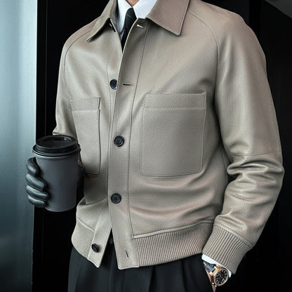 ⏰60% OFF💥💥Men's Classic Faux Leather Jacket