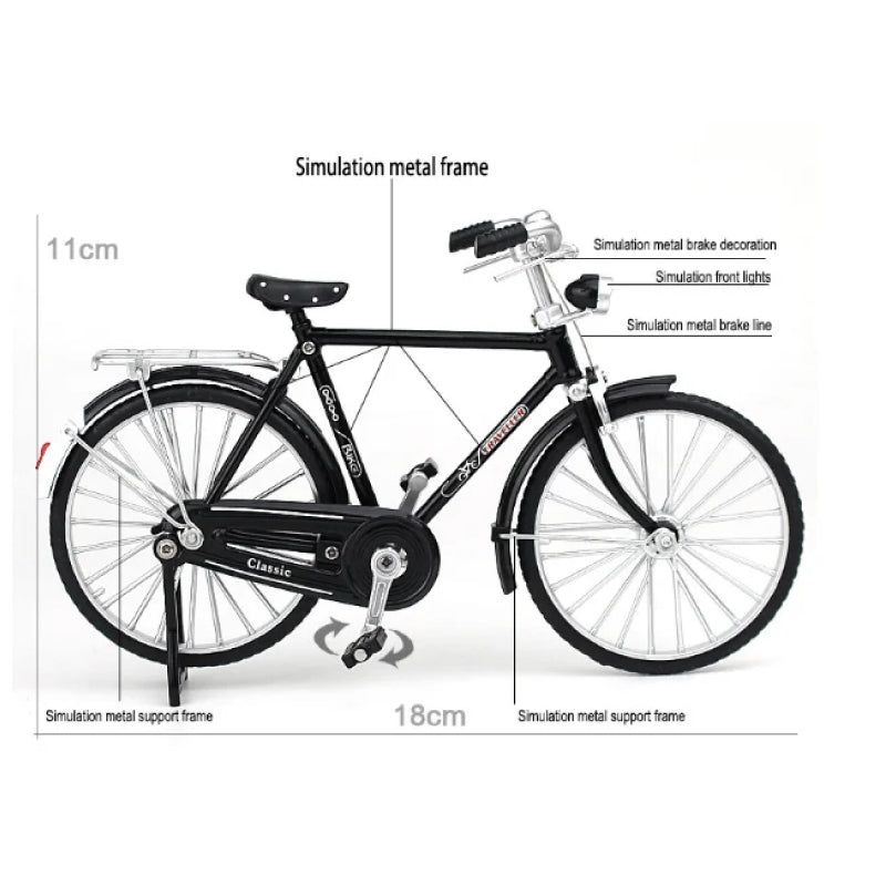 📢📢60 % OFF !!⏰1: 10 Simulation Mini DIY Retro Bicycle Model Ornament