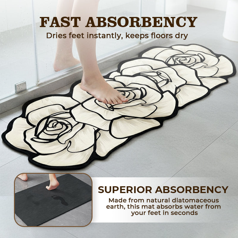 📢📢50 % OFF !!⏰Flower Pattern Quick-Dry Bathroom Mat🌹