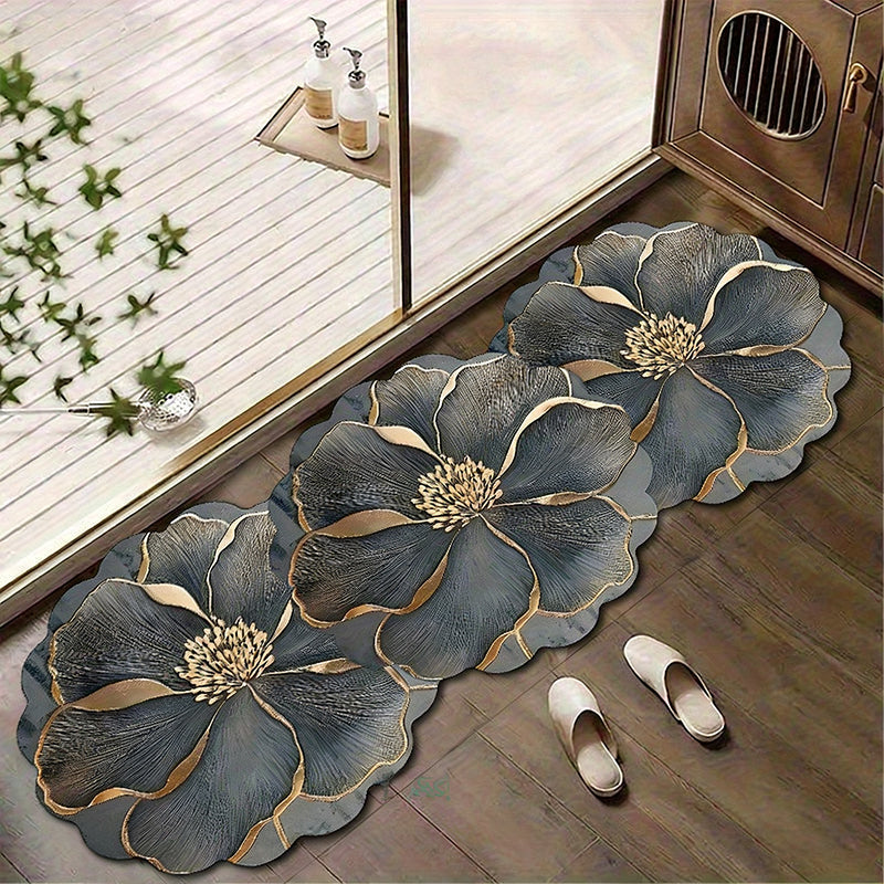 📢📢50 % OFF !!⏰Flower Pattern Quick-Dry Bathroom Mat🌹