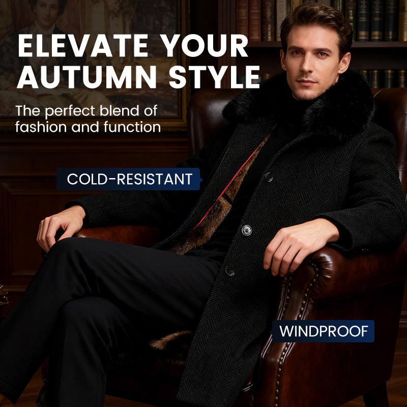 📢📢50 % OFF !!⏰Men's Lined Business Casual Winter Coat