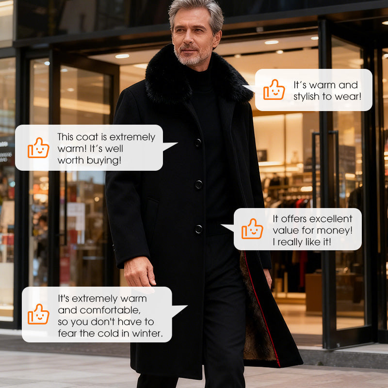 📢📢50 % OFF !!⏰Men's Lined Business Casual Winter Coat