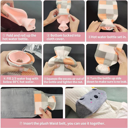 📢📢70 % OFF !!🎅Plush Hot Water Bottle Belt For Refilling