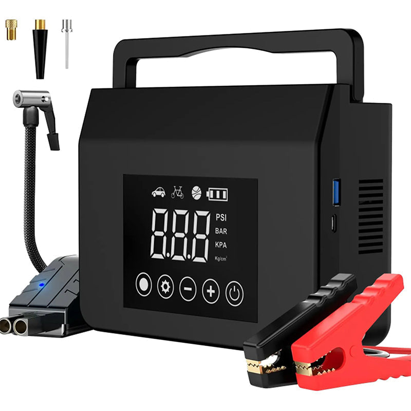 📢📢50%  OFF !! ⏰ 2-in-1 Car Starter & Air Compressor - Start Your Engine and Inflate Tires Anytime, Anywhere 🚗