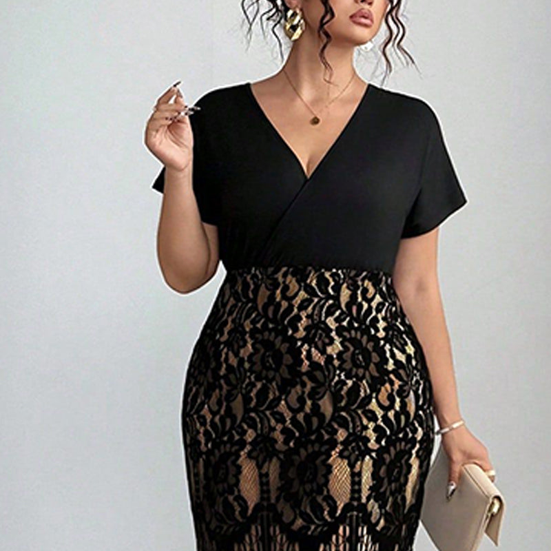 📢📢 62 %  OFF !! ⏰Women's Casual Fashion V-Neck Dress