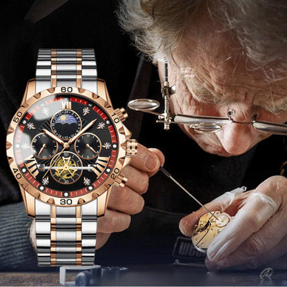 📢📢70 % OFF !!🎅【🎁Best Christmas Gift🎁】🎄Men's Luminous Waterproof Flywheel Quartz Watch