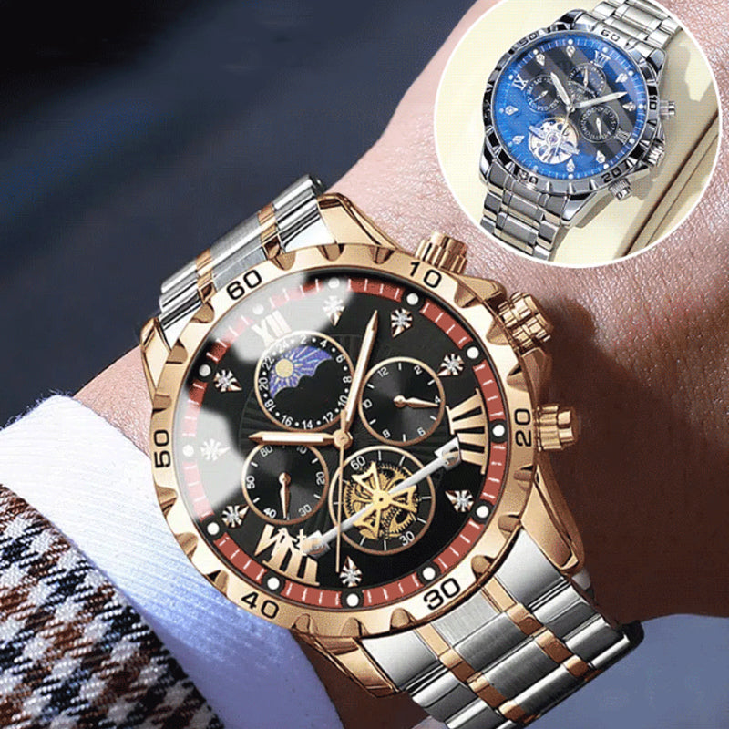 📢📢70 % OFF !!🎅【🎁Best Christmas Gift🎁】🎄Men's Luminous Waterproof Flywheel Quartz Watch