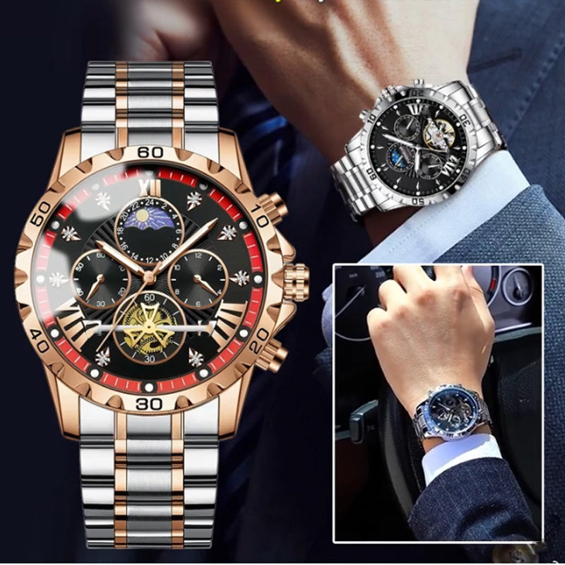 📢📢70 % OFF !!🎅【🎁Best Christmas Gift🎁】🎄Men's Luminous Waterproof Flywheel Quartz Watch