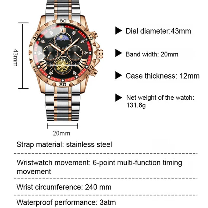 📢📢70 % OFF !!🎅【🎁Best Christmas Gift🎁】🎄Men's Luminous Waterproof Flywheel Quartz Watch