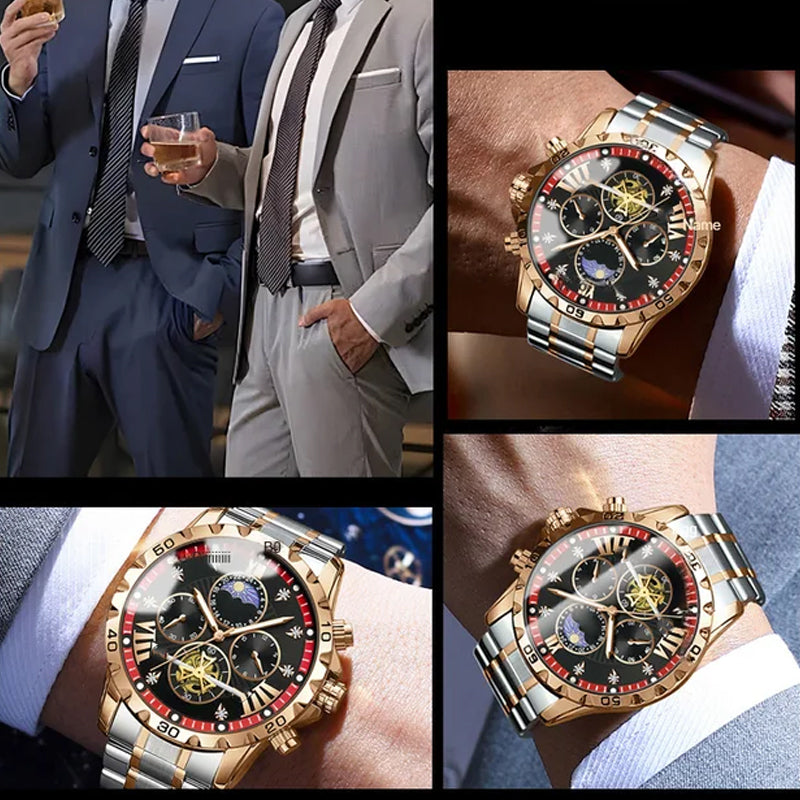 📢📢70 % OFF !!🎅【🎁Best Christmas Gift🎁】🎄Men's Luminous Waterproof Flywheel Quartz Watch