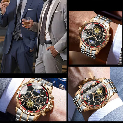 📢📢70 % OFF !!🎅【🎁Best Christmas Gift🎁】🎄Men's Luminous Waterproof Flywheel Quartz Watch