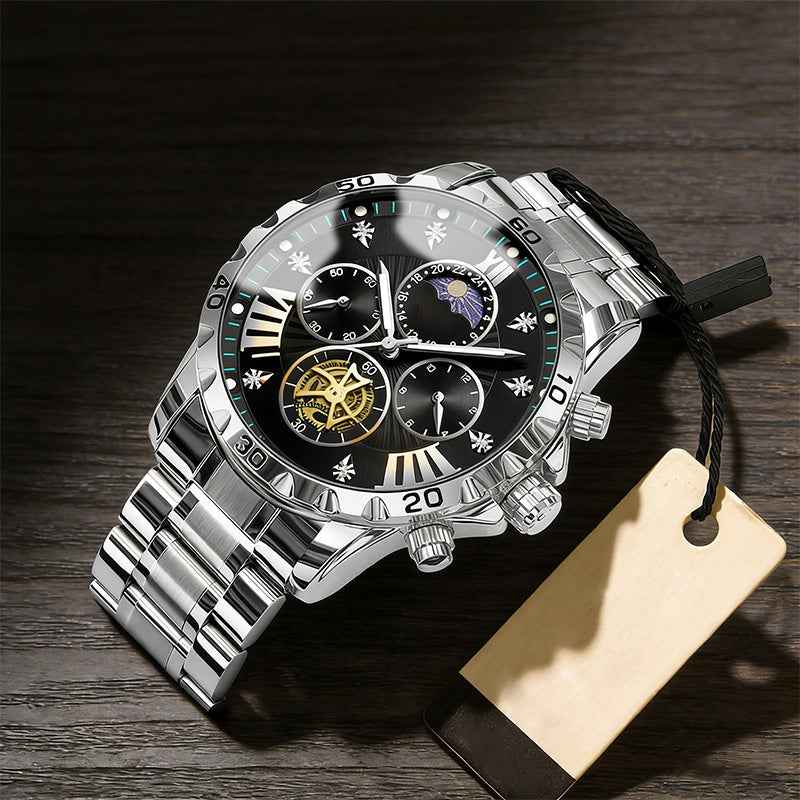 📢📢70 % OFF !!🎅【🎁Best Christmas Gift🎁】🎄Men's Luminous Waterproof Flywheel Quartz Watch