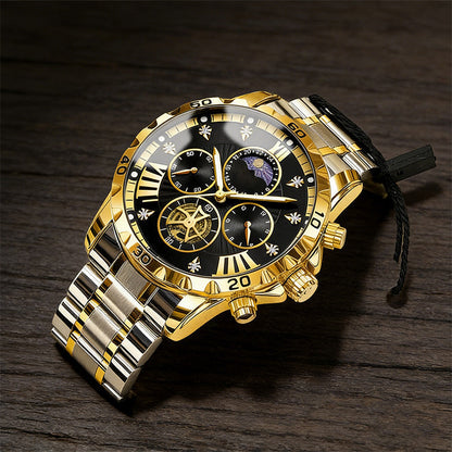 📢📢70 % OFF !!🎅【🎁Best Christmas Gift🎁】🎄Men's Luminous Waterproof Flywheel Quartz Watch