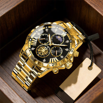📢📢70 % OFF !!🎅【🎁Best Christmas Gift🎁】🎄Men's Luminous Waterproof Flywheel Quartz Watch