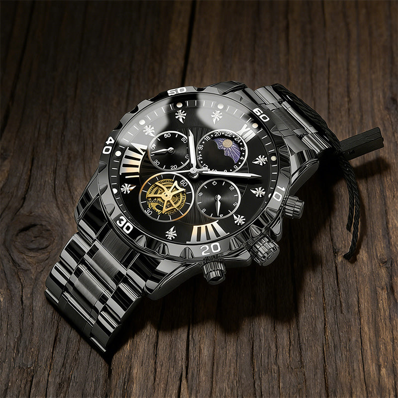 📢📢70 % OFF !!🎅【🎁Best Christmas Gift🎁】🎄Men's Luminous Waterproof Flywheel Quartz Watch