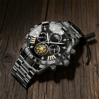 📢📢70 % OFF !!🎅【🎁Best Christmas Gift🎁】🎄Men's Luminous Waterproof Flywheel Quartz Watch